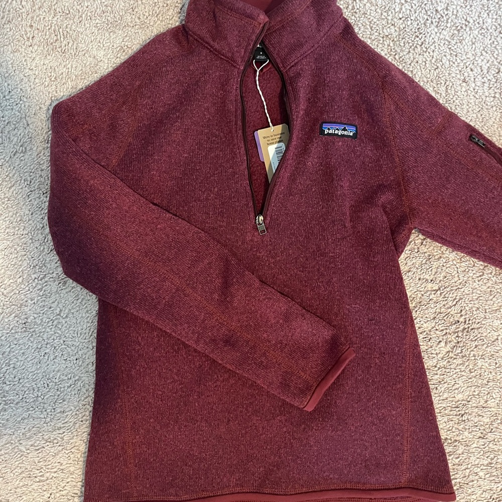 Patagonia Women's Maroon Cowl Neck Sweater TAGS ON